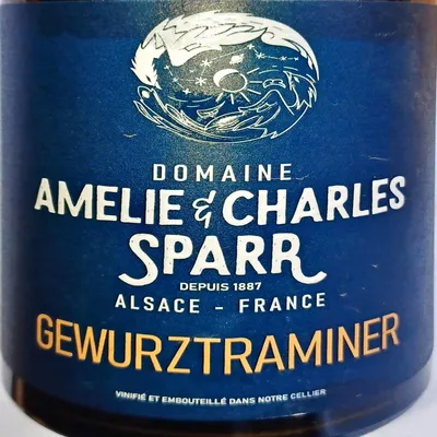 2021, Gewurztraminer, Amalie Sharles Sparr, Alsace, Frankrig.